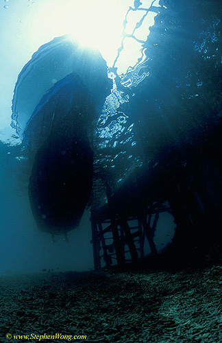 Derawan Jetty 06 with boat docking 030106